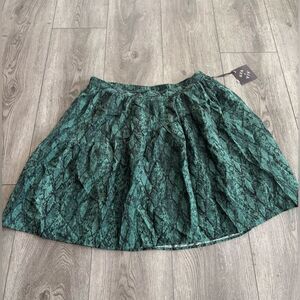 Ava & Viv Elegant Green Snake Print Skirt